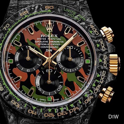 carbon daytona military watch